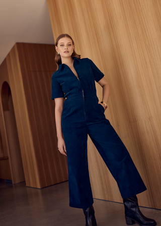 Petrol Velvet Freestyler Jumpsuit