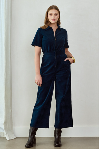 Petrol Velvet Freestyler Jumpsuit
