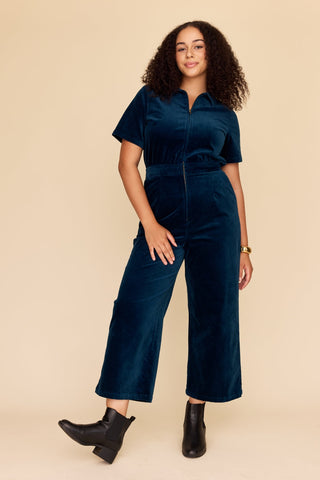 Petrol Velvet Freestyler Jumpsuit