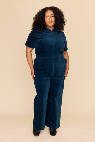 Petrol Velvet Freestyler Jumpsuit