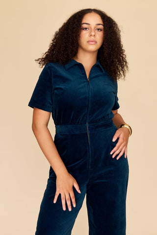 Petrol Velvet Freestyler Jumpsuit