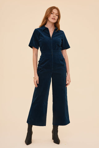 Petrol Velvet Freestyler Jumpsuit