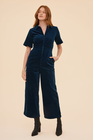Petrol Velvet Freestyler Jumpsuit