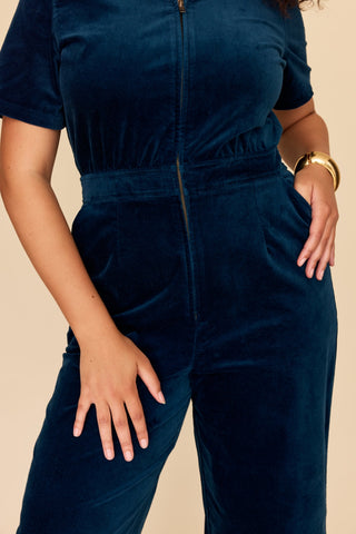 Petrol Velvet Freestyler Jumpsuit