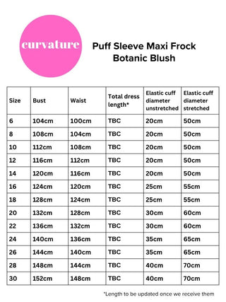 Puff Sleeve Maxi Frock - Botanic Blush