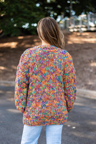 Rainbow Handmade Long Cardi