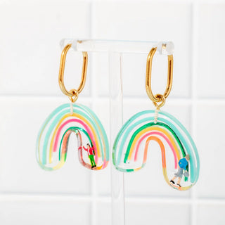 Rainbow Love Drop Earrings