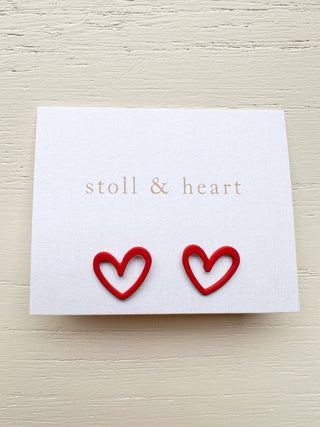 Red Heart Studs