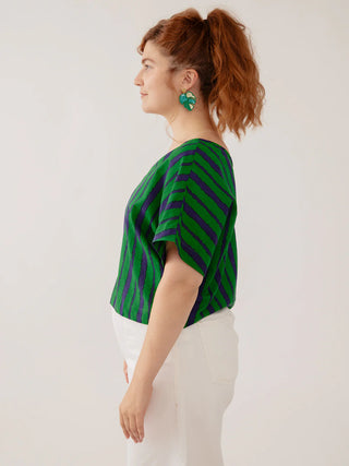 Riley V-Neck Dolman Top - Emerald
