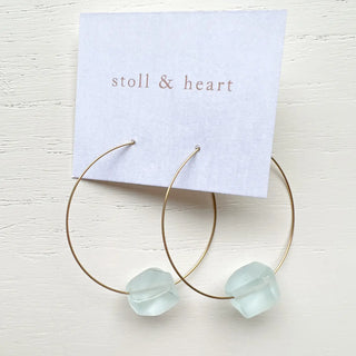 Seaglass Hoops