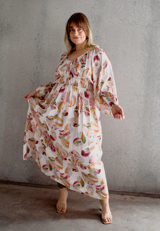 Shirred Maxi Dress in Joy