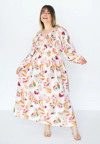 Shirred Maxi Dress in Joy