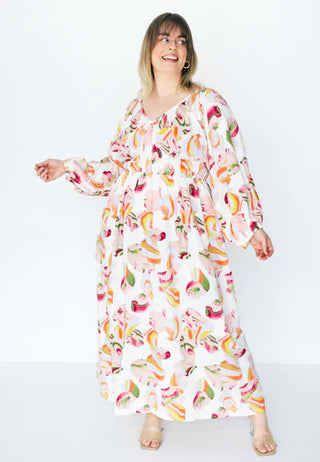 Shirred Maxi Dress in Joy