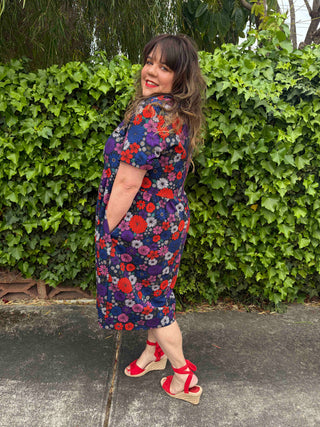 Short Sleeve Stretch Frock in After Glow