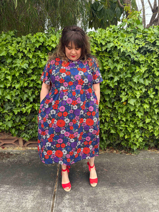 Short Sleeve Stretch Frock in After Glow