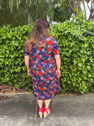 Short Sleeve Stretch Frock in After Glow