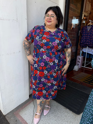 Short Sleeve Stretch Frock in After Glow