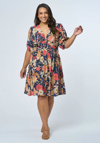 Sprung Mini Dress - Navy Floral