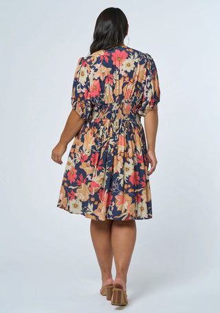 Sprung Mini Dress - Navy Floral