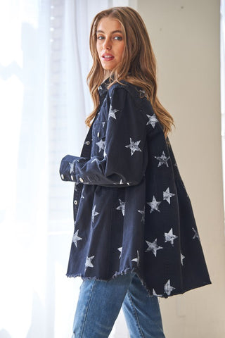 Star Baby Doll Shirt Jacket