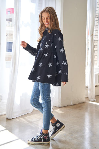 Star Baby Doll Shirt Jacket