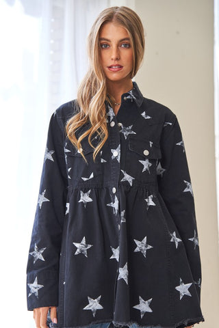 Star Baby Doll Shirt Jacket