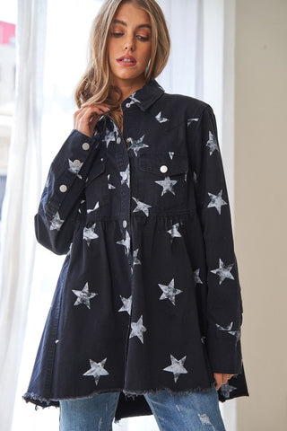 Star Baby Doll Shirt Jacket