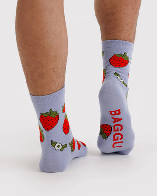 Crew Sock - Strawberry Blossom