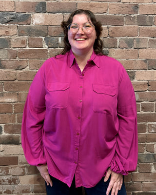Suki Shirt in Hot Pink