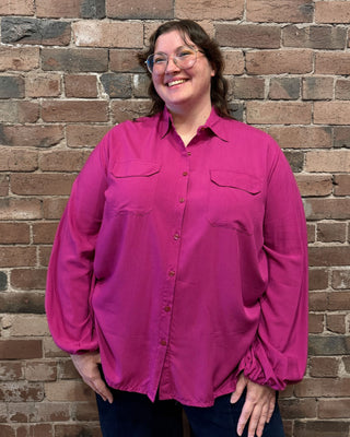 Suki Shirt in Hot Pink