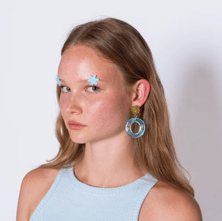 Swimmers Earrings - Light Blue