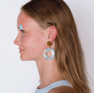 Swimmers Earrings - Light Blue