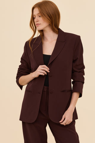 Tailored Blazer in Burgundy