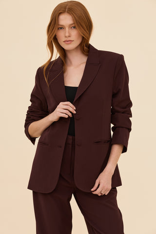 Tailored Blazer in Burgundy