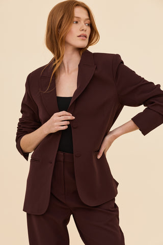 Tailored Blazer in Burgundy