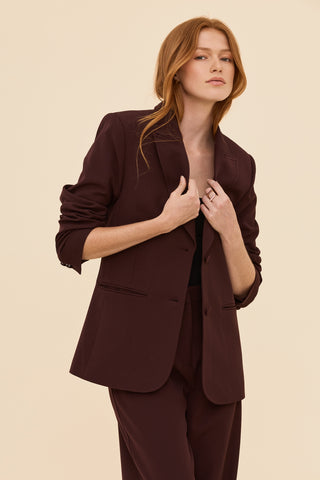 Tailored Blazer in Burgundy
