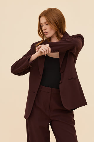 Tailored Blazer in Burgundy