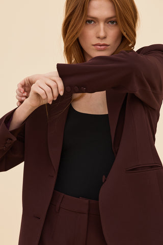 Tailored Blazer in Burgundy