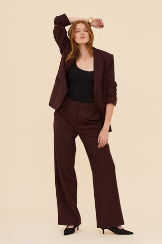 Tailored Blazer in Burgundy
