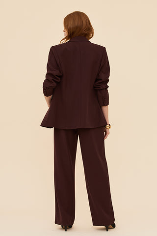 Tailored Blazer in Burgundy