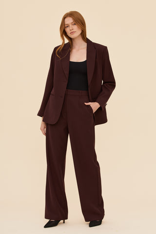Tailored Blazer in Burgundy