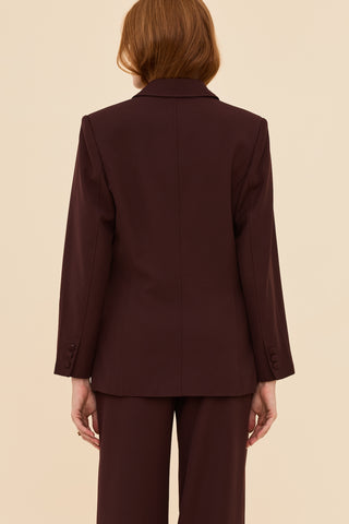 Tailored Blazer in Burgundy