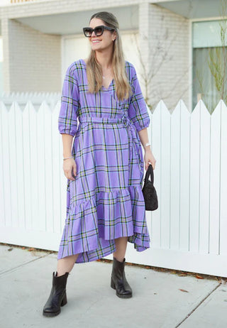 Teddy Wrap Dress in Sweet Pea