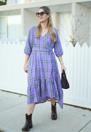 Teddy Wrap Dress in Sweet Pea