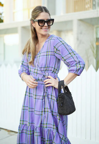 Teddy Wrap Dress in Sweet Pea