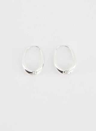 Teardrop Click Hoops • Silver