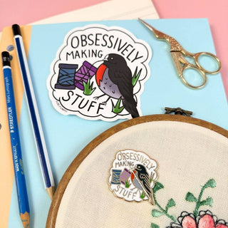 Obsessivly Making stuff Sticker
