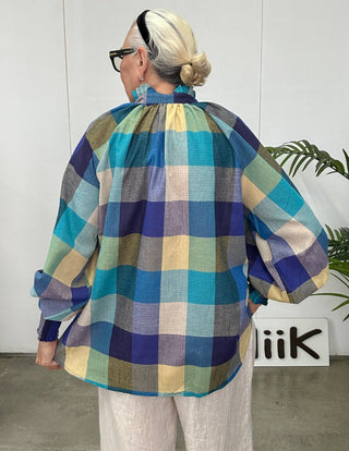 Mandarin Blues Blouse