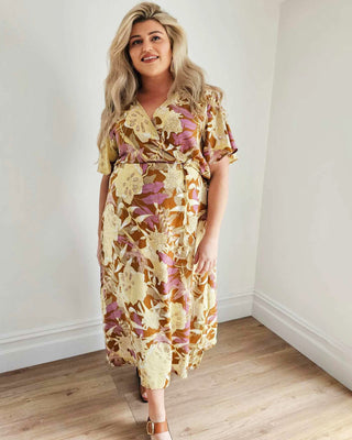 Hadley Maxi Wrap Dress in Earth Native