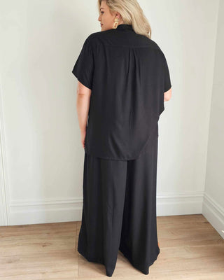 Palazzo Wide Leg Pants in Black